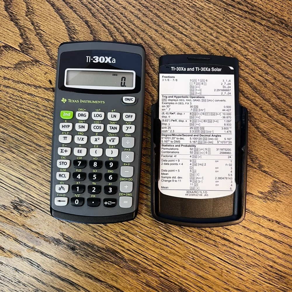 Texas Instruments TI-30Xa Scientific Calculator 10-Digit LCD Display